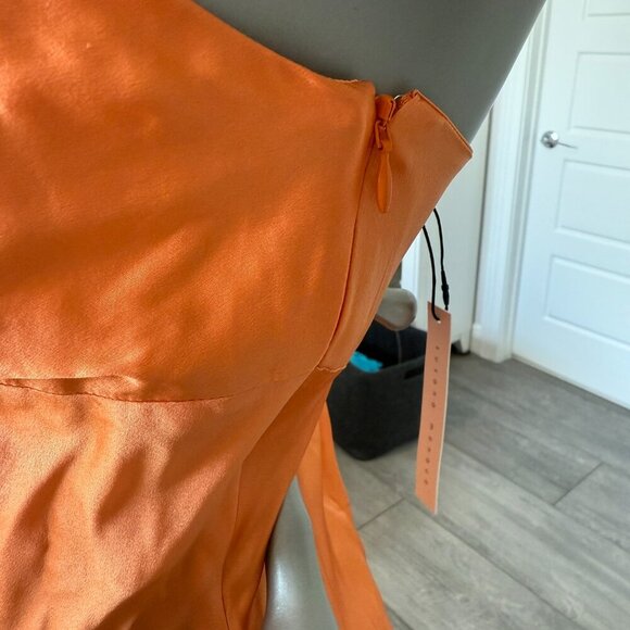 Revolve + Susana Monaco Midi 100% Silk Slip Dress square wire bias dress - Picture 6 of 7